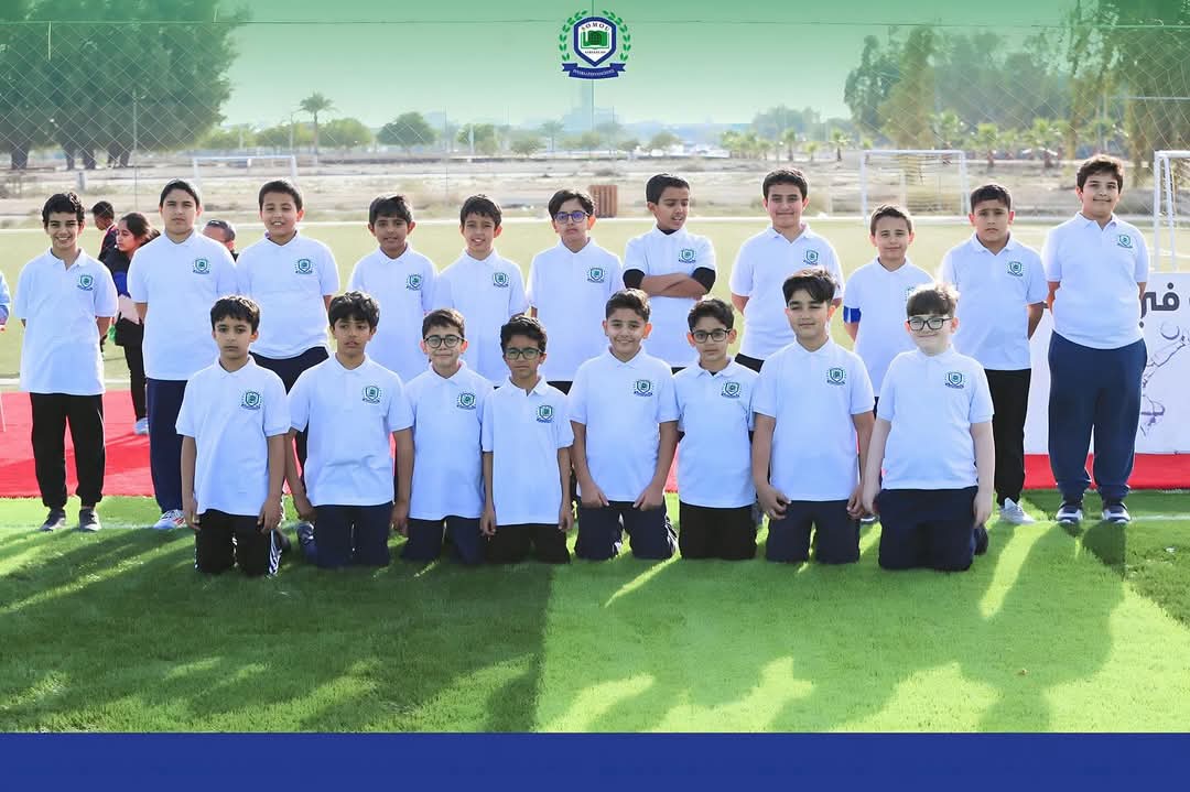 SAIS sports team on the football field