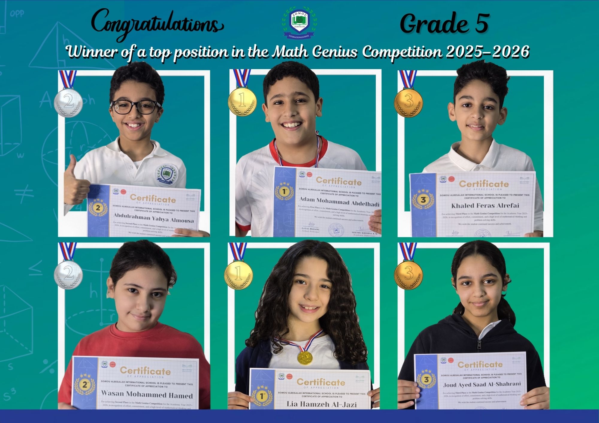 Math competition winner