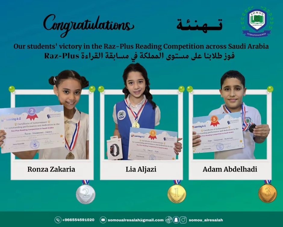 Raz-Plus reading competition winner