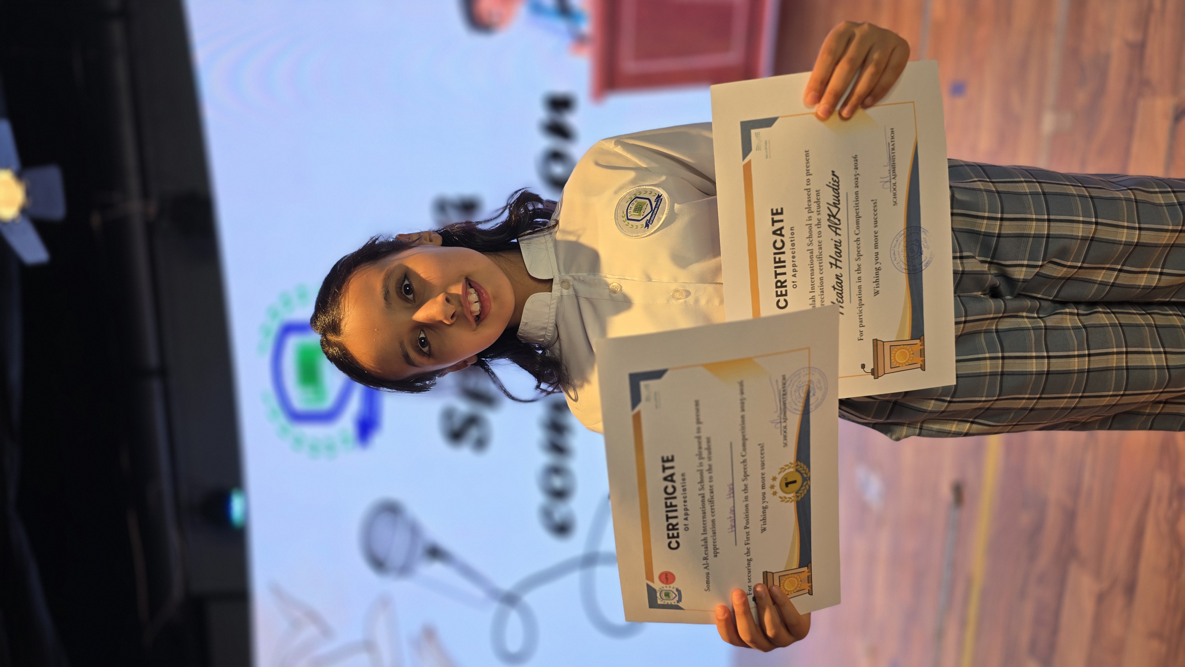 Speech competition winner